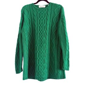 ⭐️ Karen Scott Vintage Green Cable Knit Pullover